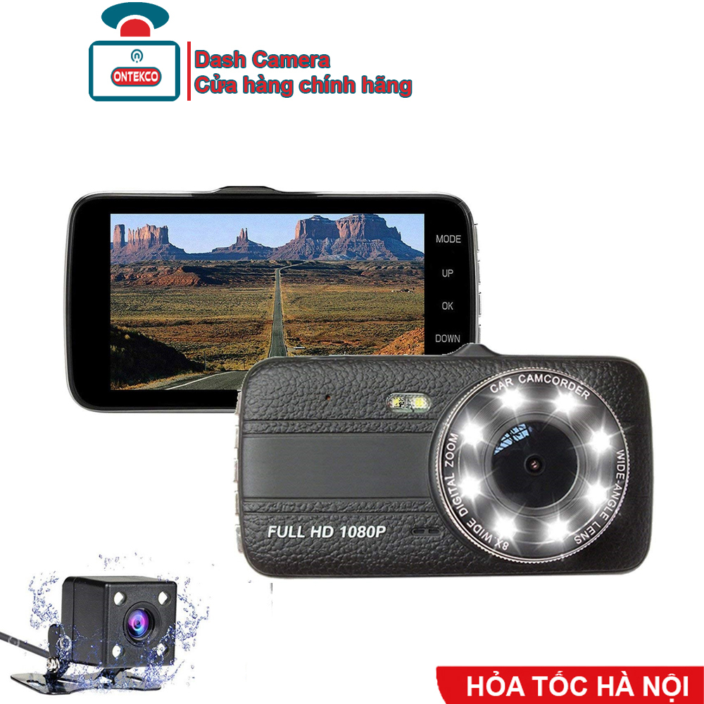 Camera hành trình ONTEK S14 Tiếng Việt chuẩn, hình sảnh sắc nét 1080P, hàng chính hãng