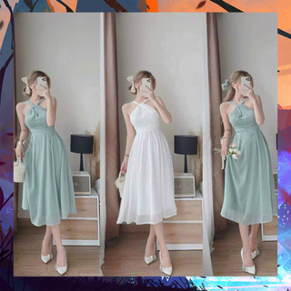 Đầm Cổ Chéo Đầm Dự Tiệc Có Lót Trong Có Mút Ngực - Thời Trang Dressery Store