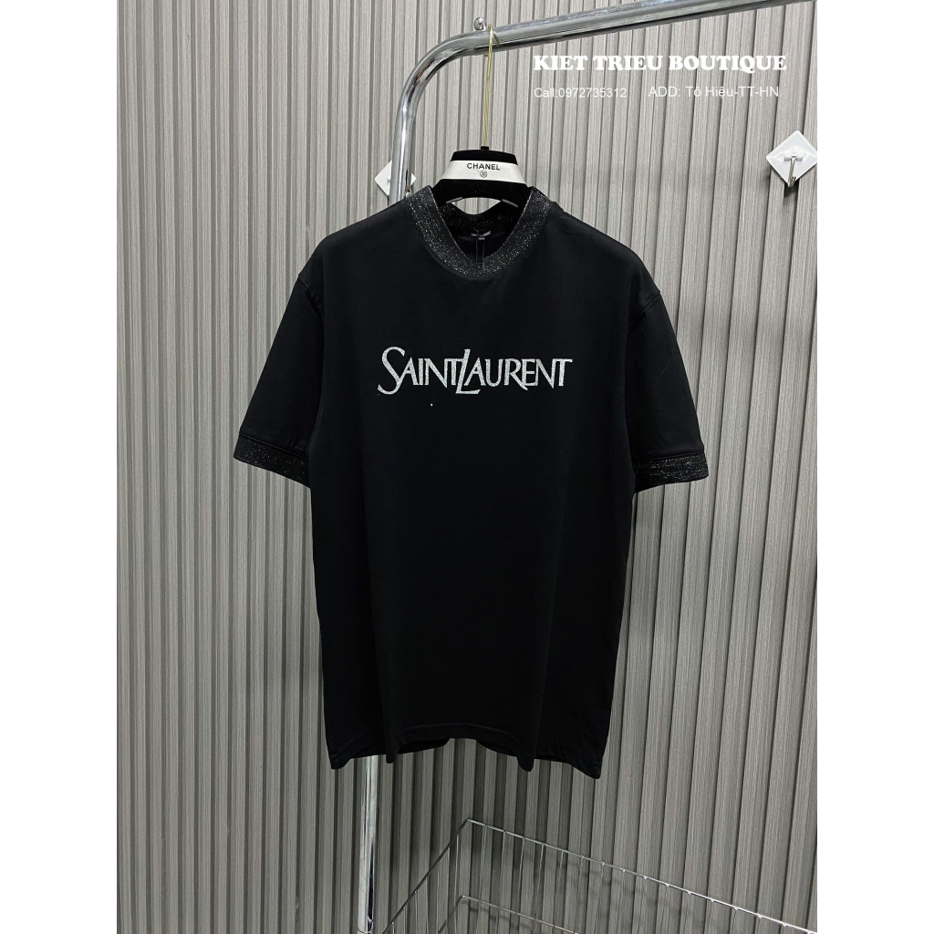 Áo Thun Nam Saint laurent kim tuyến boi phố màu đen siêu hot