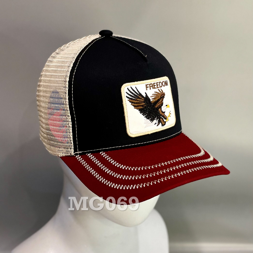 Nón kết Mũ lưỡi trai lưới thoáng khí Mesh Cap đại bàng nam nữ màu đen đỏ MG069