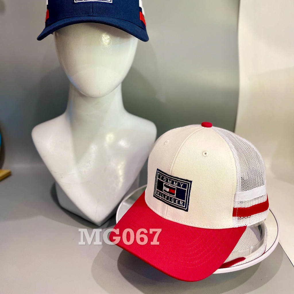 Nón kết Mũ lưỡi trai lưới Mesh Cap Replay nam nữ thoáng khí màu trắng MG067