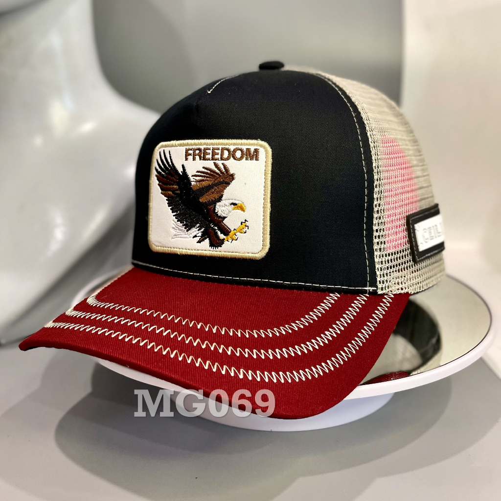 Nón kết Mũ lưỡi trai lưới thoáng khí Mesh Cap đại bàng nam nữ màu đen đỏ MG069
