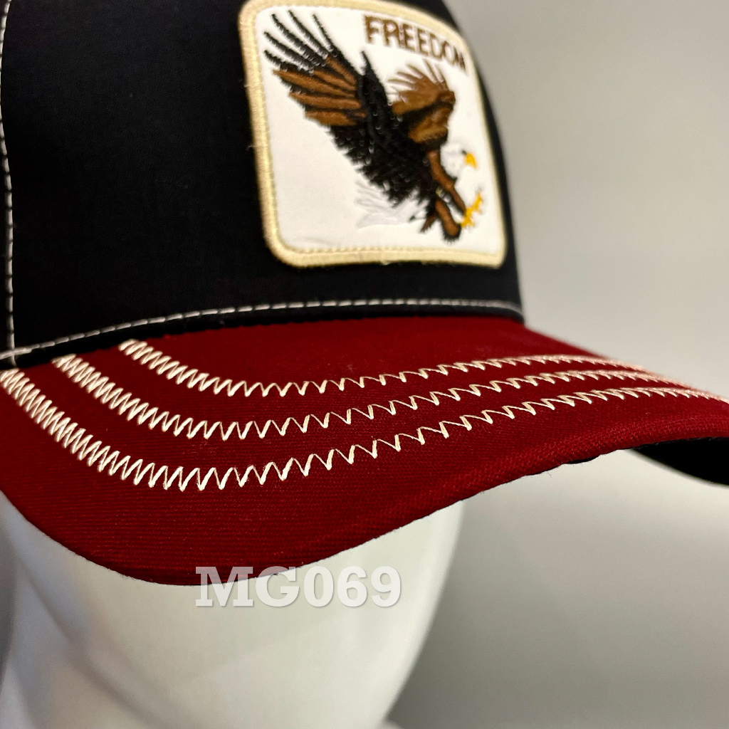 Nón kết Mũ lưỡi trai lưới thoáng khí Mesh Cap đại bàng nam nữ màu đen đỏ MG069