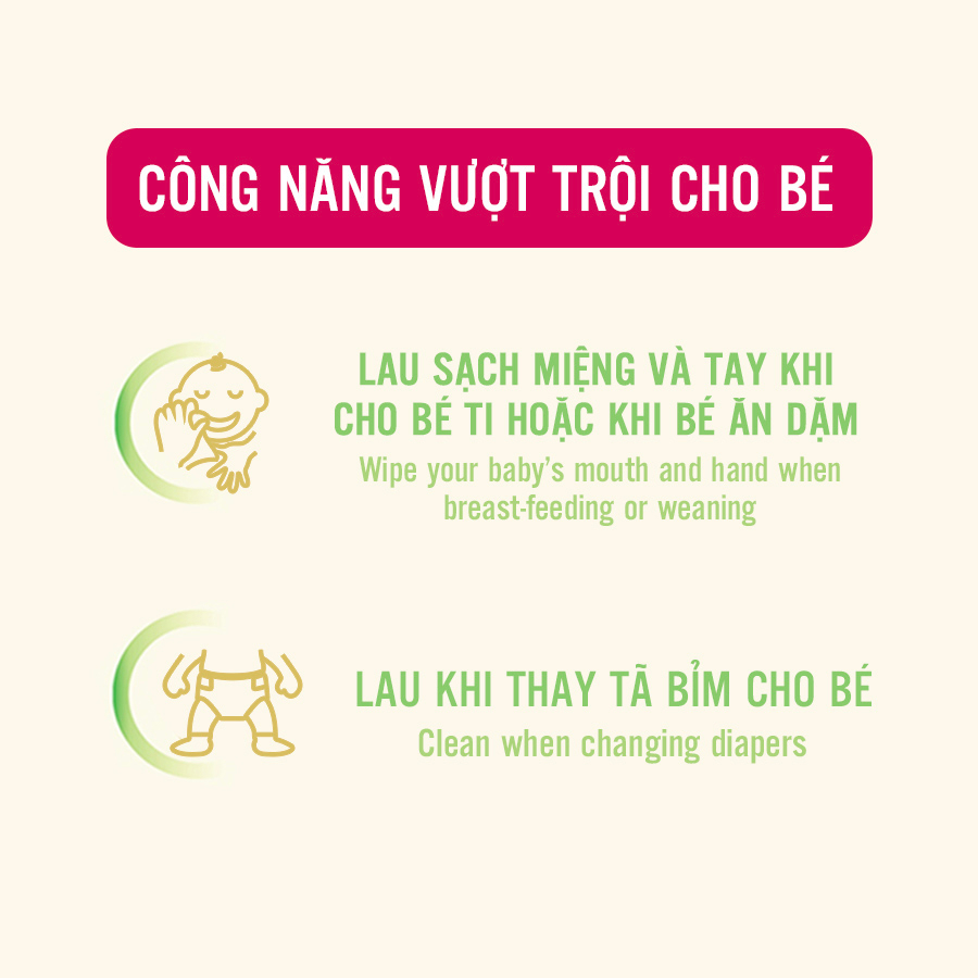 Combo 3 túi khăn khô 100% sợi tự nhiên và rayon Mamamy Tropical