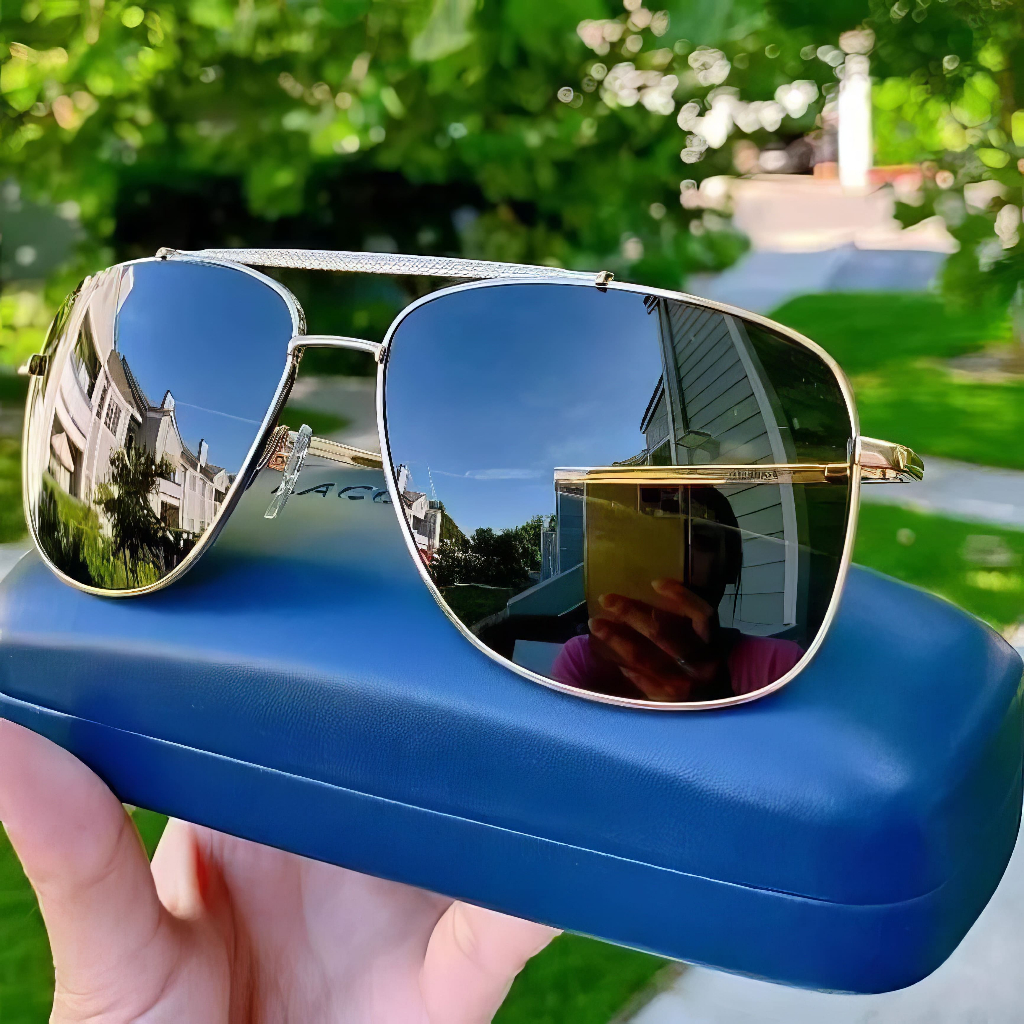 Kính Mát Lacoste L188S  mắt xanh rau muống, gọng vàng