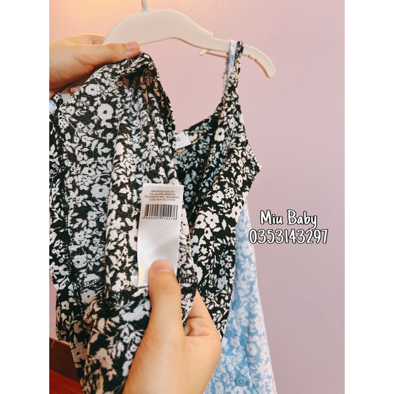 Váy 2 dây cúc dọc 2 màu mẹ và bé gái đại du xịn