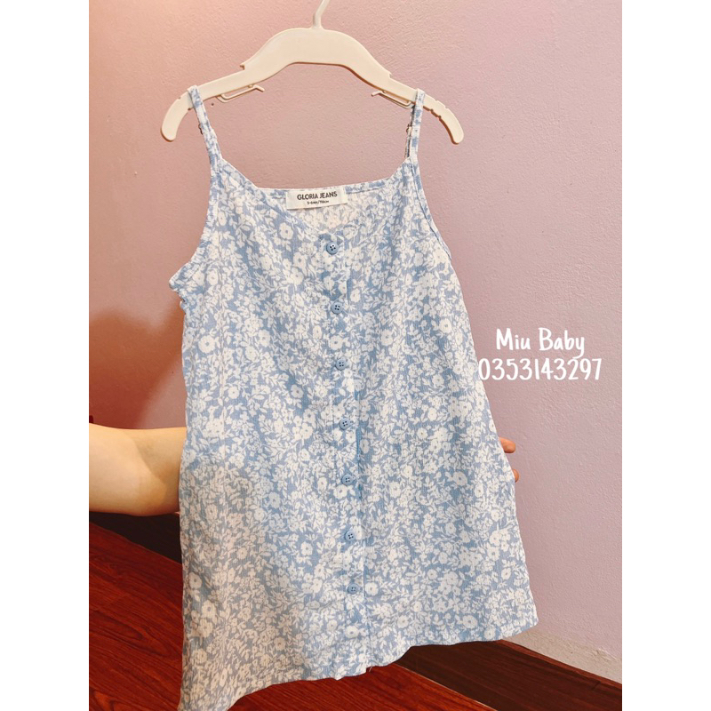 Váy 2 dây cúc dọc 2 màu mẹ và bé gái đại du xịn