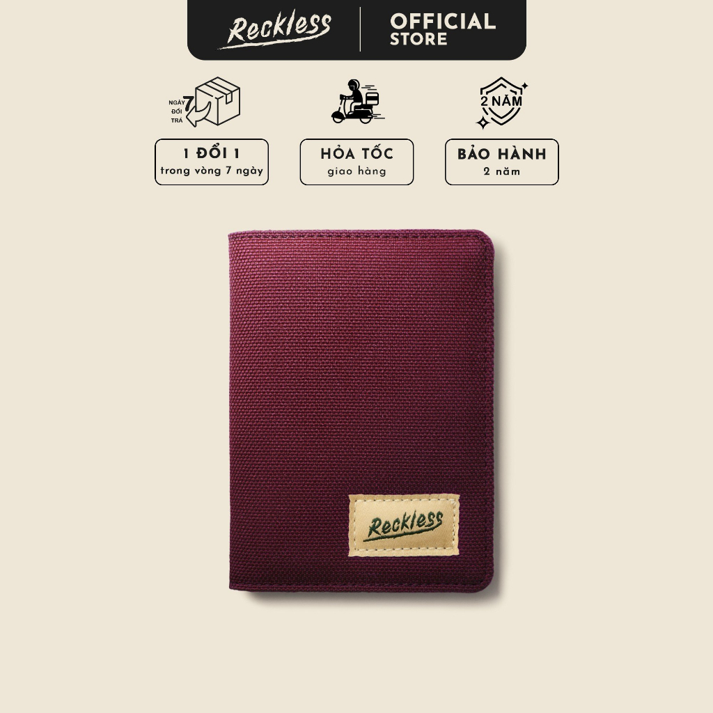 Ví Gập Đôi Mini Đựng Thẻ Reckless - Danny Wallet - Vải Polyester Kháng Nước