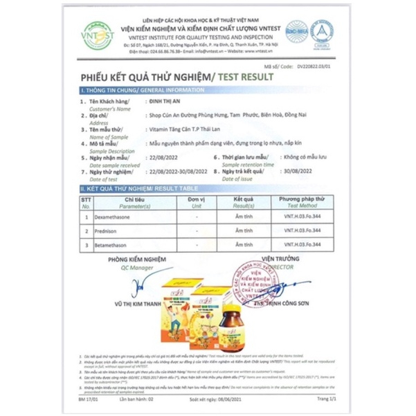 Vitamin TP tăng cân Thái Lan 100viên, Cải thiện cân nặng, ăn ngủ ngon