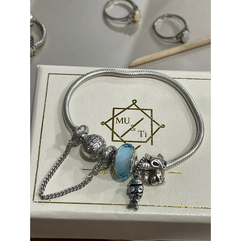 Combo vòng charm và xích 925