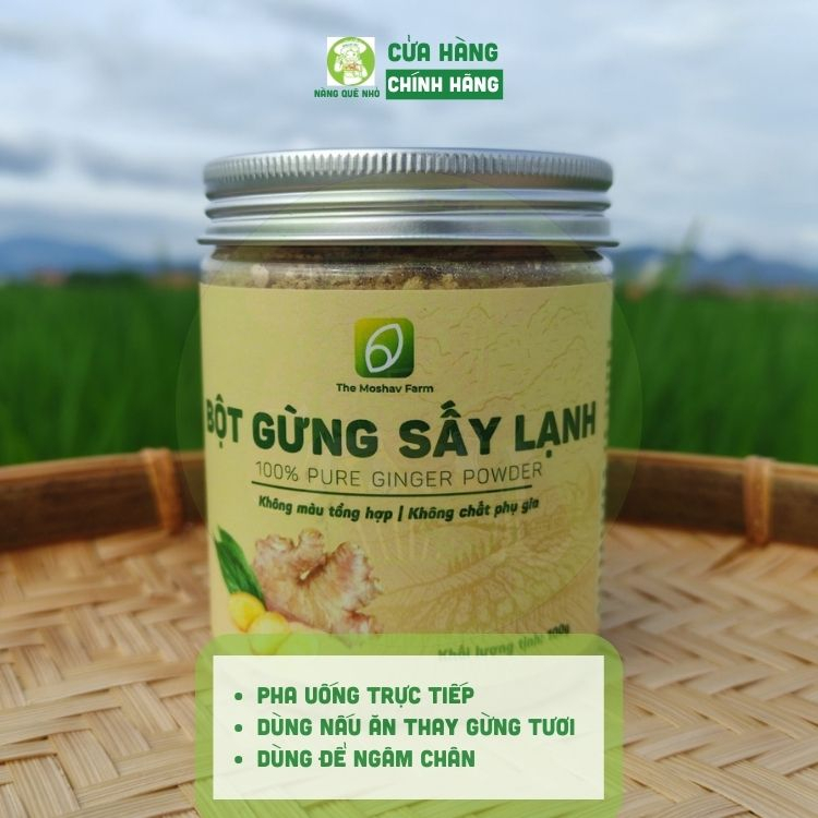 Bột Gừng Hữu Cơ Nguyên Chất The Moshav Farm Sấy Lạnh Công Nghệ Châu Âu Không Chất Bảo Quản Giảm Cân
