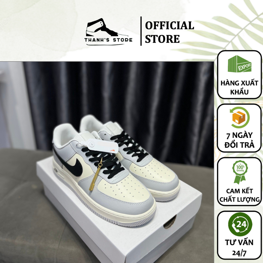 Giày thể thao nữ trắng xanh giày AIR FORCE 1 CUSTOM BABY BLUE giày AF1 _hàng thời trang chính hãng - NAFCBB
