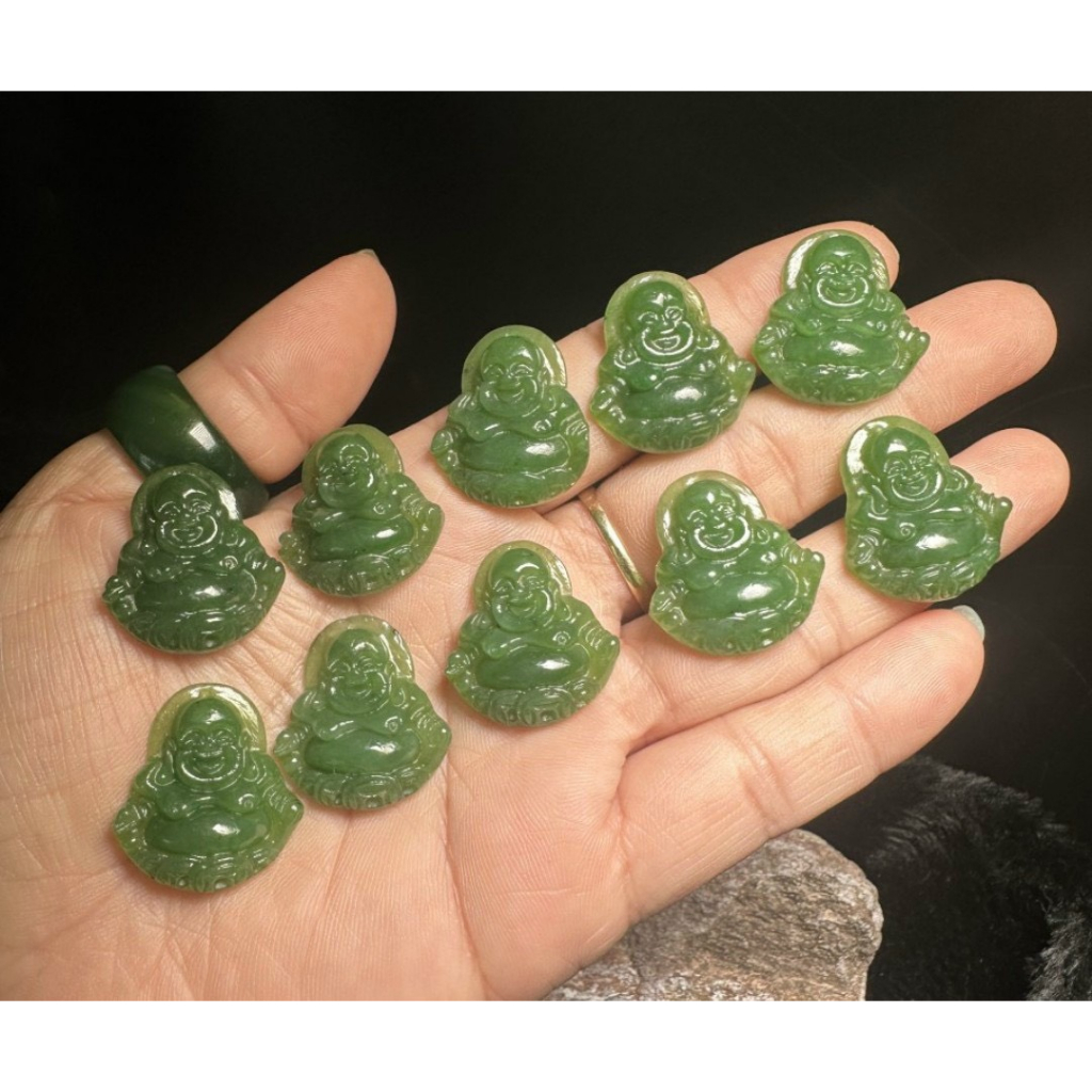 [TẶNG KÈM DÂY] Mặt dây chuyền Di Lặc Xanh Ngoc Bich Size Nhỏ Cho Bé Trai Hoặc Bé Gái..