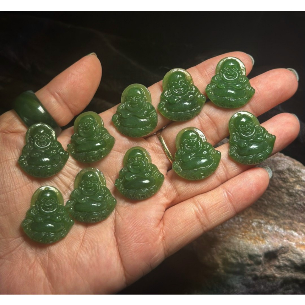 [TẶNG KÈM DÂY] Mặt dây chuyền Di Lặc Xanh Ngoc Bich Size Nhỏ Cho Bé Trai Hoặc Bé Gái..