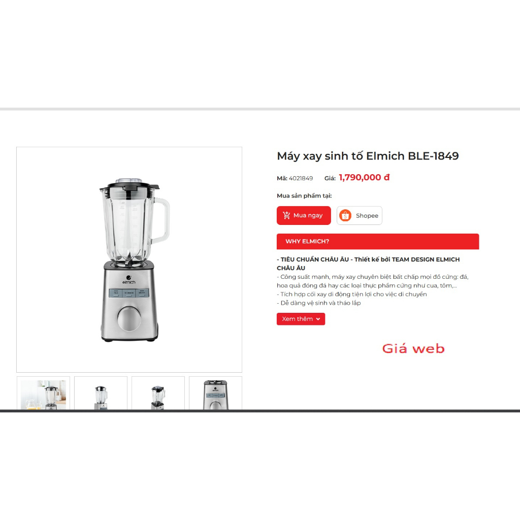 Máy xay sinh tố Elmich 1849