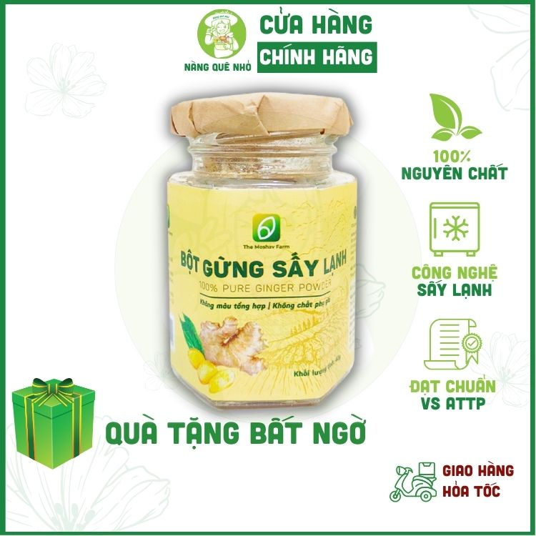 Bột Gừng Nguyên Chất The Moshav Farm Chế Biến Thực Phẩm, Gia Vị Nấu Ăn Đảm Bảo Vệ Sinh An Toàn Thực Phẩm