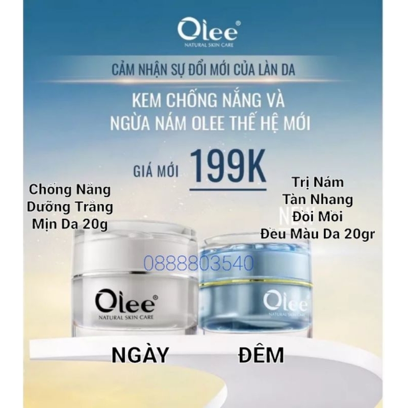 Kem Sạch Olee Dưỡng Trắng Sáng Da Ngừa Nám, Tàn nhang, Đồi mồi