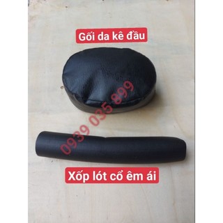 Combo Gối kê đầu lót cổ bồn gội NHỰA Gối kê đầu chậu gội NHỰA