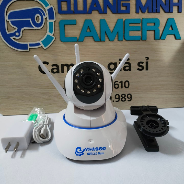 Camera yoosee 3 anten trong nhà xoay 360 độ wifi 2.0Mpx Fhd1080P siêu nét, đàm thoại 2 chiều