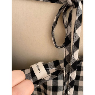 Váy Gingham cổ U chiết eo 60075 IMISS