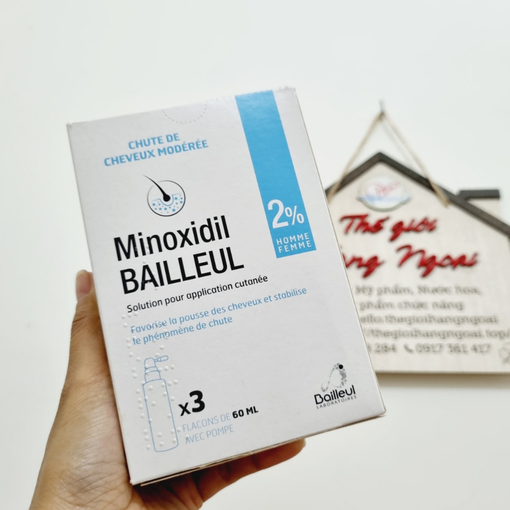 Chai xịt giảm rụng, kích mọc tóc Minoxidil Pháp 2%