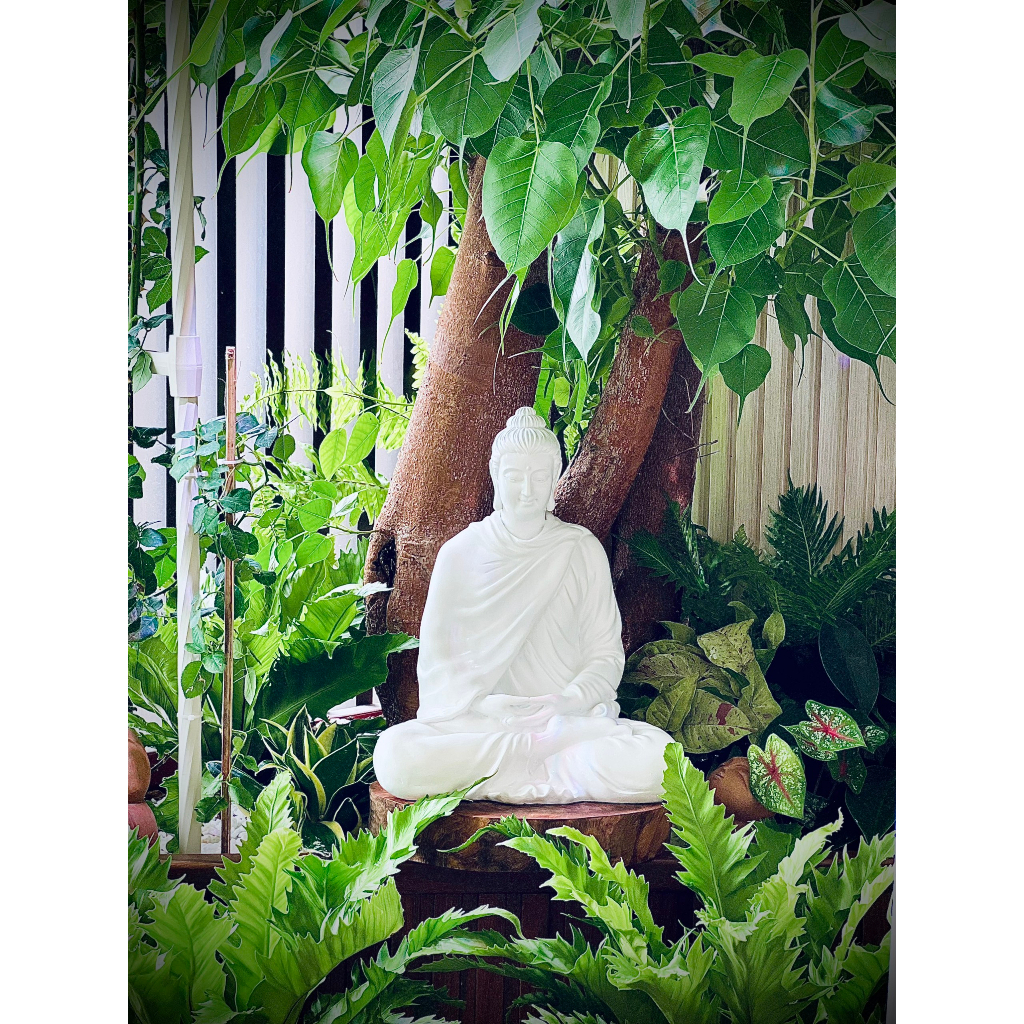 Tượng thích ca 35 cm màu trắng