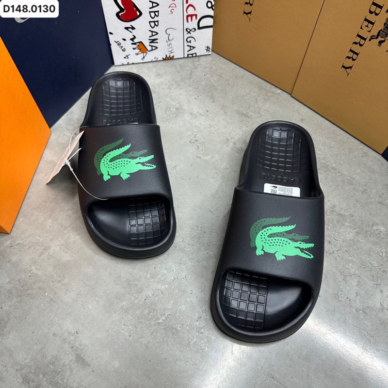 Dép lê nam Lacoste đúc nguyên khối 4 màu fullbox rửa nước thoải mái