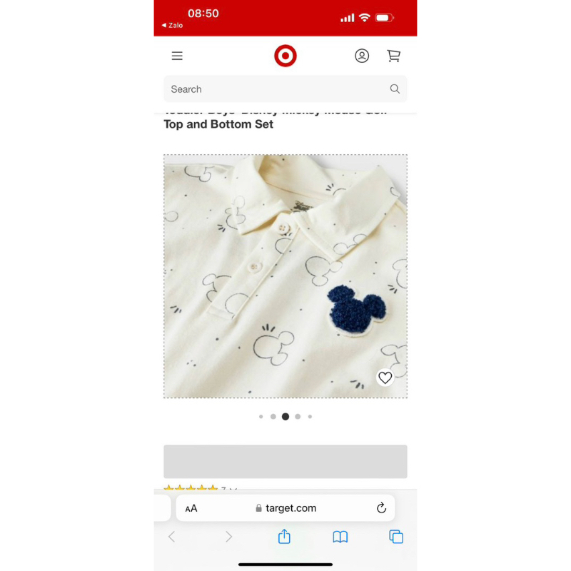 Áo thun cộc tay xuất dư hoạt tiết chuột mickey dễ thương