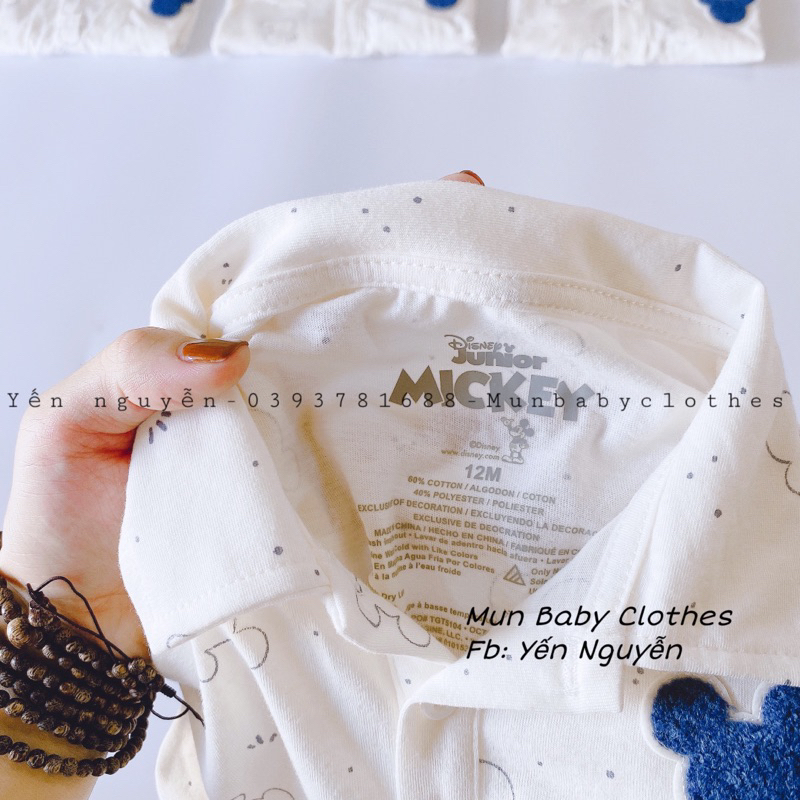 Áo thun cộc tay xuất dư hoạt tiết chuột mickey dễ thương