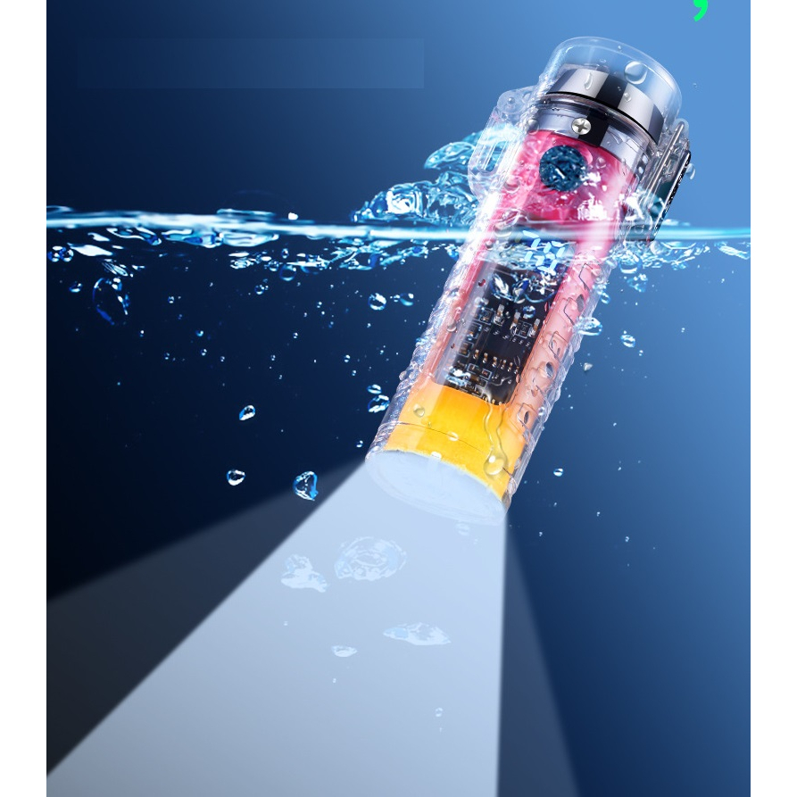 Đèn mini siêu sáng kiêm quẹt điện tia Plasma đa năng cao cấp chống nước kèm dây đeo