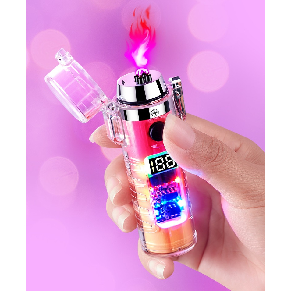 Đèn mini siêu sáng kiêm quẹt điện tia Plasma đa năng cao cấp chống nước kèm dây đeo