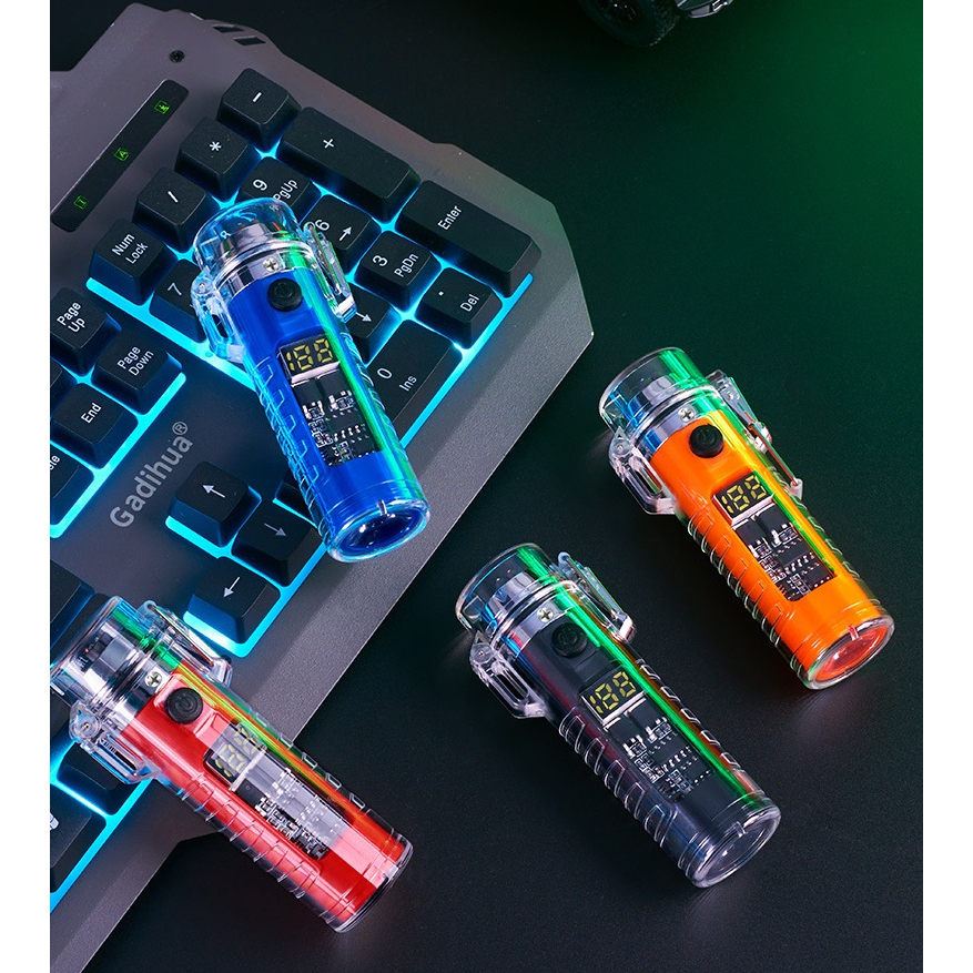 Đèn mini siêu sáng kiêm quẹt điện tia Plasma đa năng cao cấp chống nước kèm dây đeo