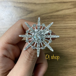 TAG CÀI ĐÁ SIZE 4.5CM ( đá màu trắng) ( trâm cài áo)