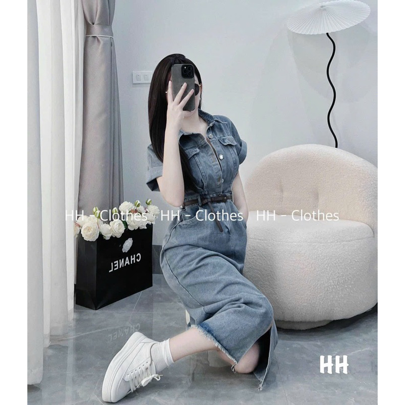 Đầm jean dài hot nhất thời điểm hiện tại lss