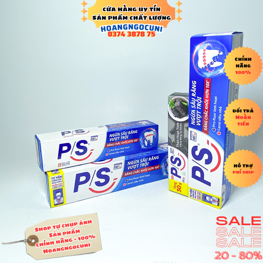 Kem đánh răng ps ngừa sâu răng vượt trội 100g hoặc 180g chính hãng mẫu mới