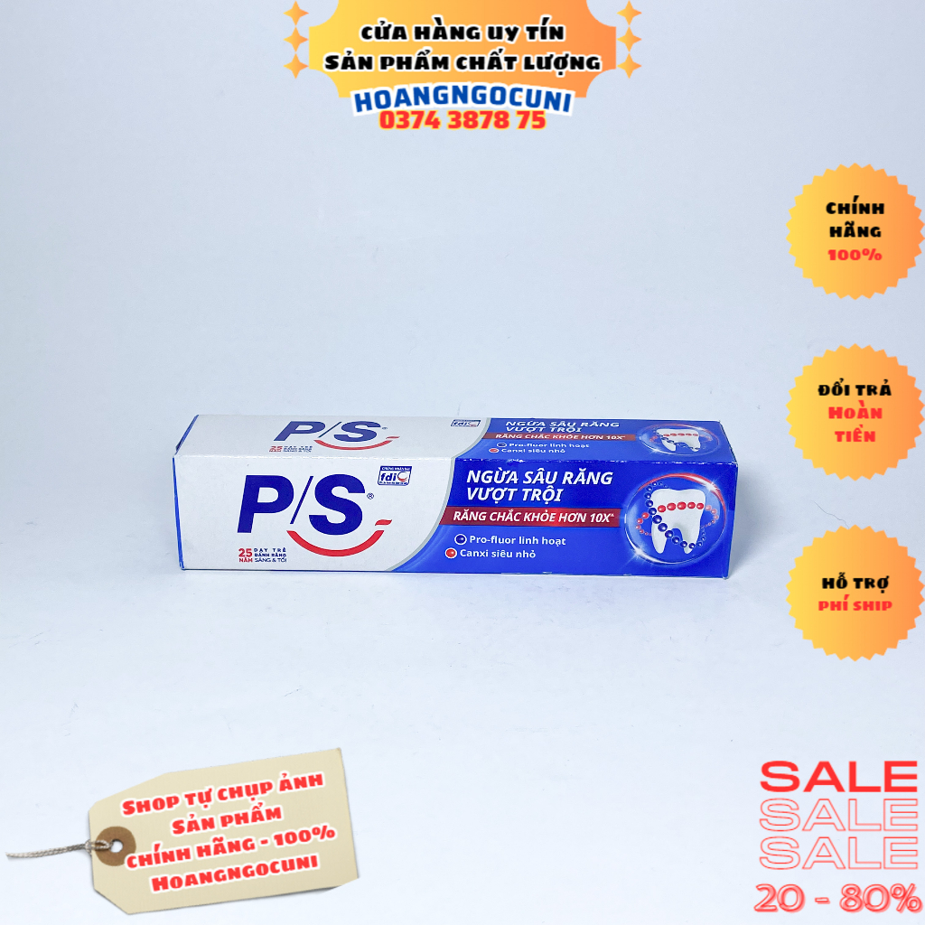 Kem đánh răng ps ngừa sâu răng vượt trội 100g hoặc 180g chính hãng mẫu mới