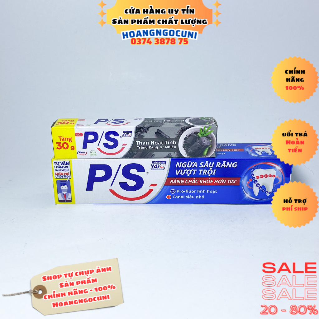 Kem đánh răng ps ngừa sâu răng vượt trội 100g hoặc 180g chính hãng mẫu mới