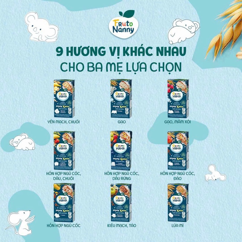 Sữa đêm Fruto Nga cho bé từ 6 tháng