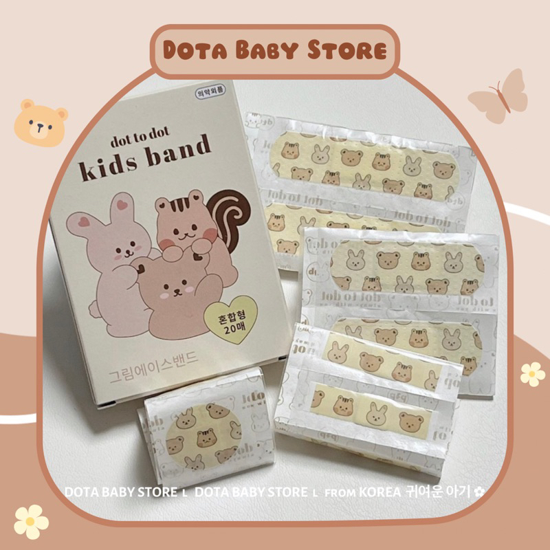 BĂNG KEO CÁ NHÂN DOTTODOT HÌNH SÓC NỘI ĐỊA HÀN QUỐC CHÍNH HÃNG CHO BÉ