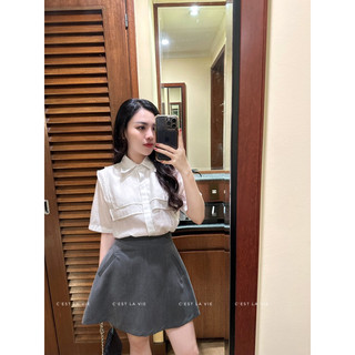 Áo sơmi lụa tằm C'est la vie
