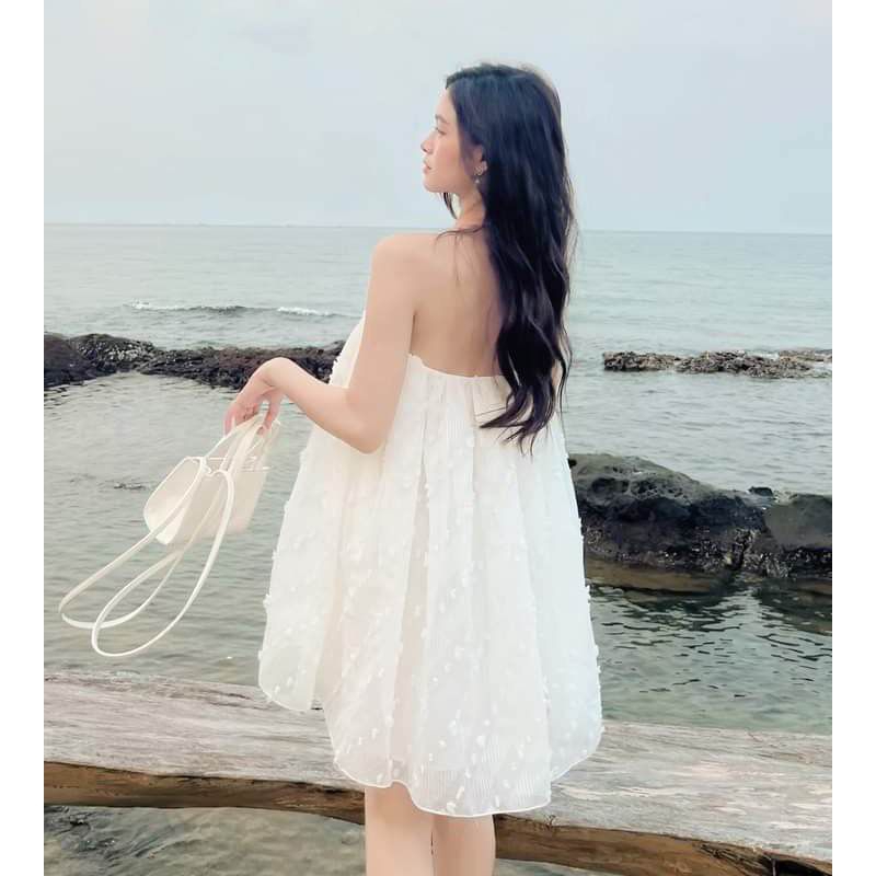 💋Áo cúp ngực tơ xòe nơ bánh bèo tiểu thư ❤️❤️