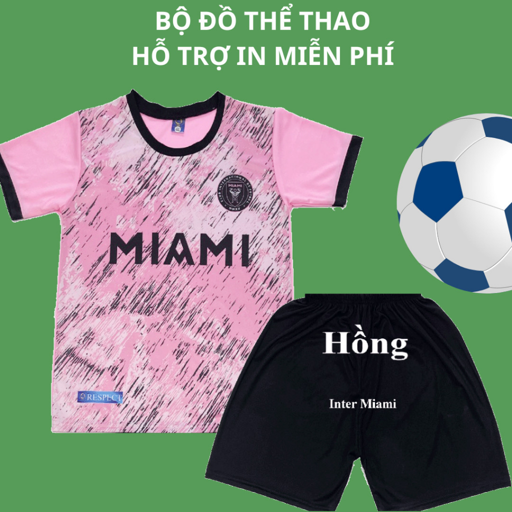 Quần Áo Thể Thao trẻ em, người lớn, vải thun lạnh, miễn phí in tên,đủ size áo từ 12kg đến 75kg