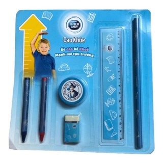 Bộ đồ dùng học tập bút viết thước gôm chuốt
