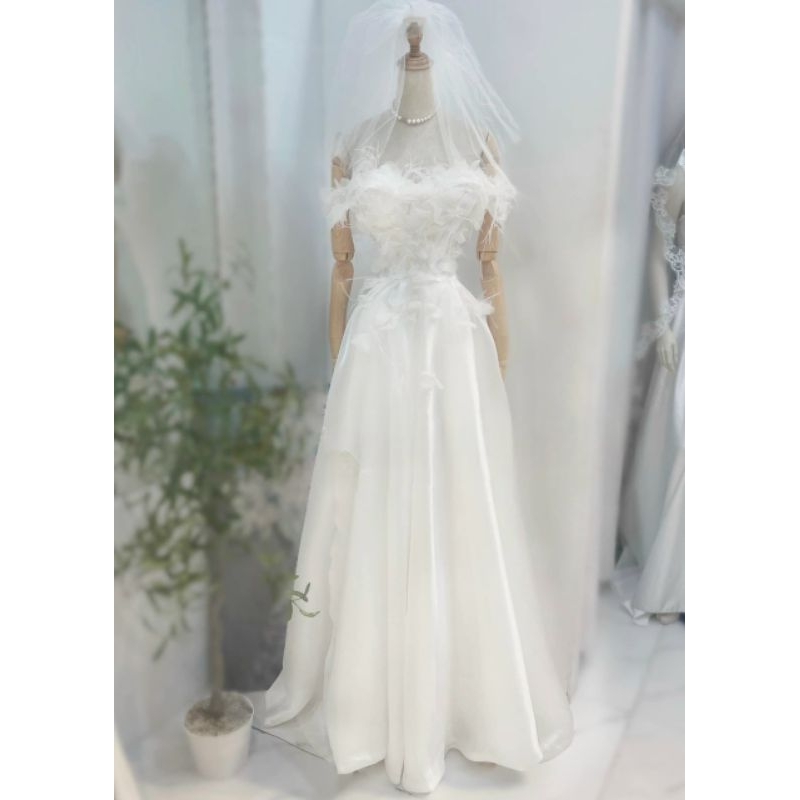 ĐẦM MAXI ĐÍNH HOA KẾT LÔNG VŨ