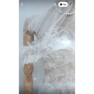 ĐẦM MAXI ĐÍNH HOA KẾT LÔNG VŨ