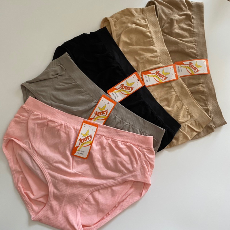 Quần lót nữ cotton thun dáng tam giác Anny 1103 mềm co giãn cạp vừa che bụng hàng Thái lan