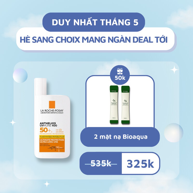 KEM CHỐNG NẮNG LAROCHE POSAY SHAKA FLUID UVMUNE400 SPF50+ CHỐNG NẮNG CỰC MẠNH