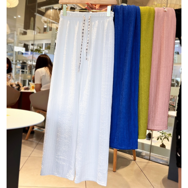Quần dài 105cm quần ống rộng chất thun xốp Eo <74cm