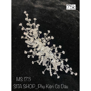 cài đá pha lê siêu sang cho cô dâu
