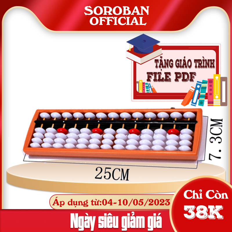Bàn tính 13 cột có nút bấm - Xưởng sản xuất, nhận mix màu và inlogo theo yêu cầu 0931761999